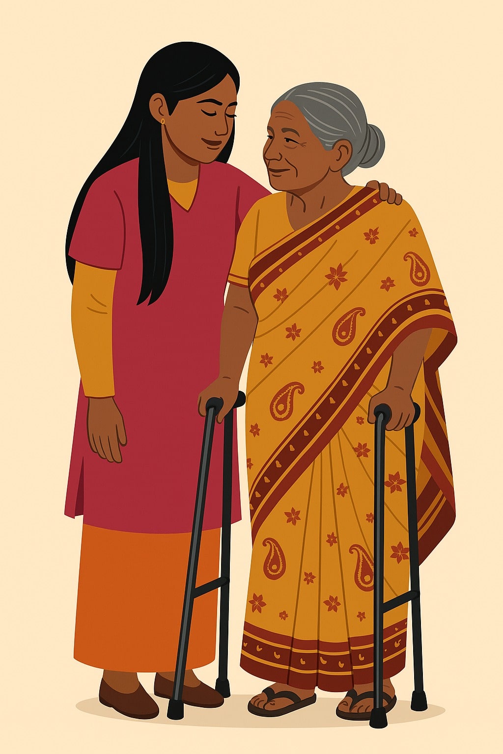 Nurse and elderly person